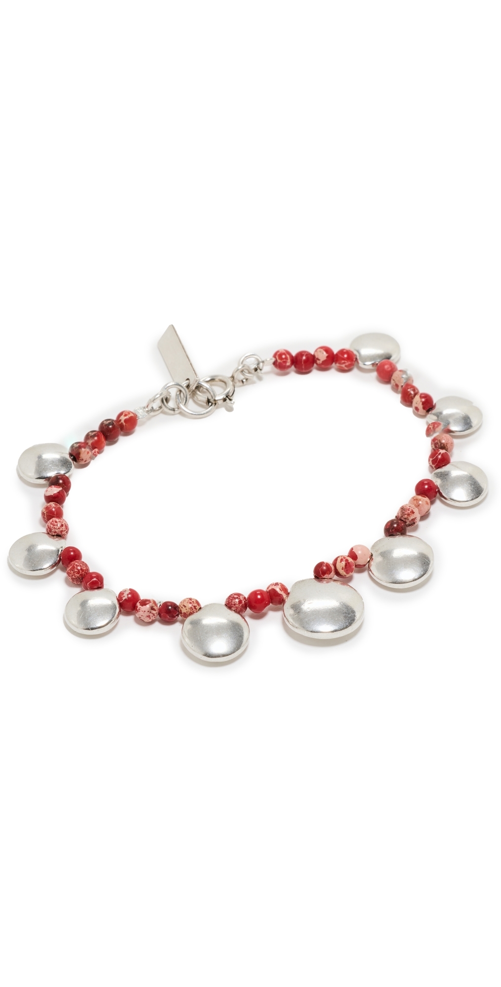 Thin Bracelet Rio Red/Silver One Size