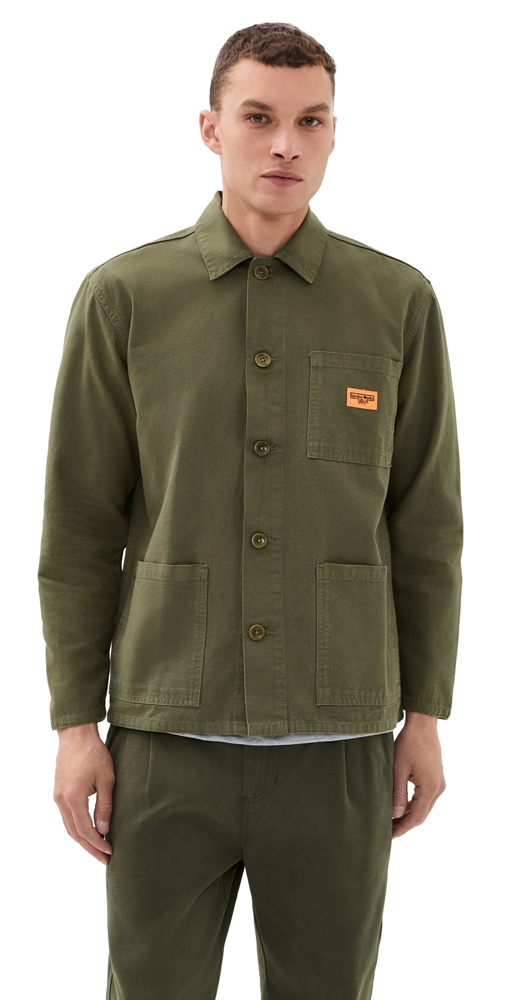 Canvas Chore Shirt Olive