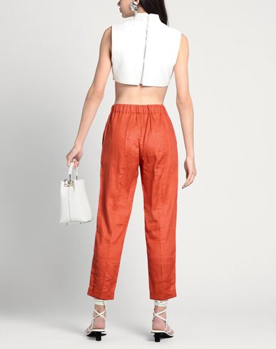 Woman Pants Rust Size 6 Linen