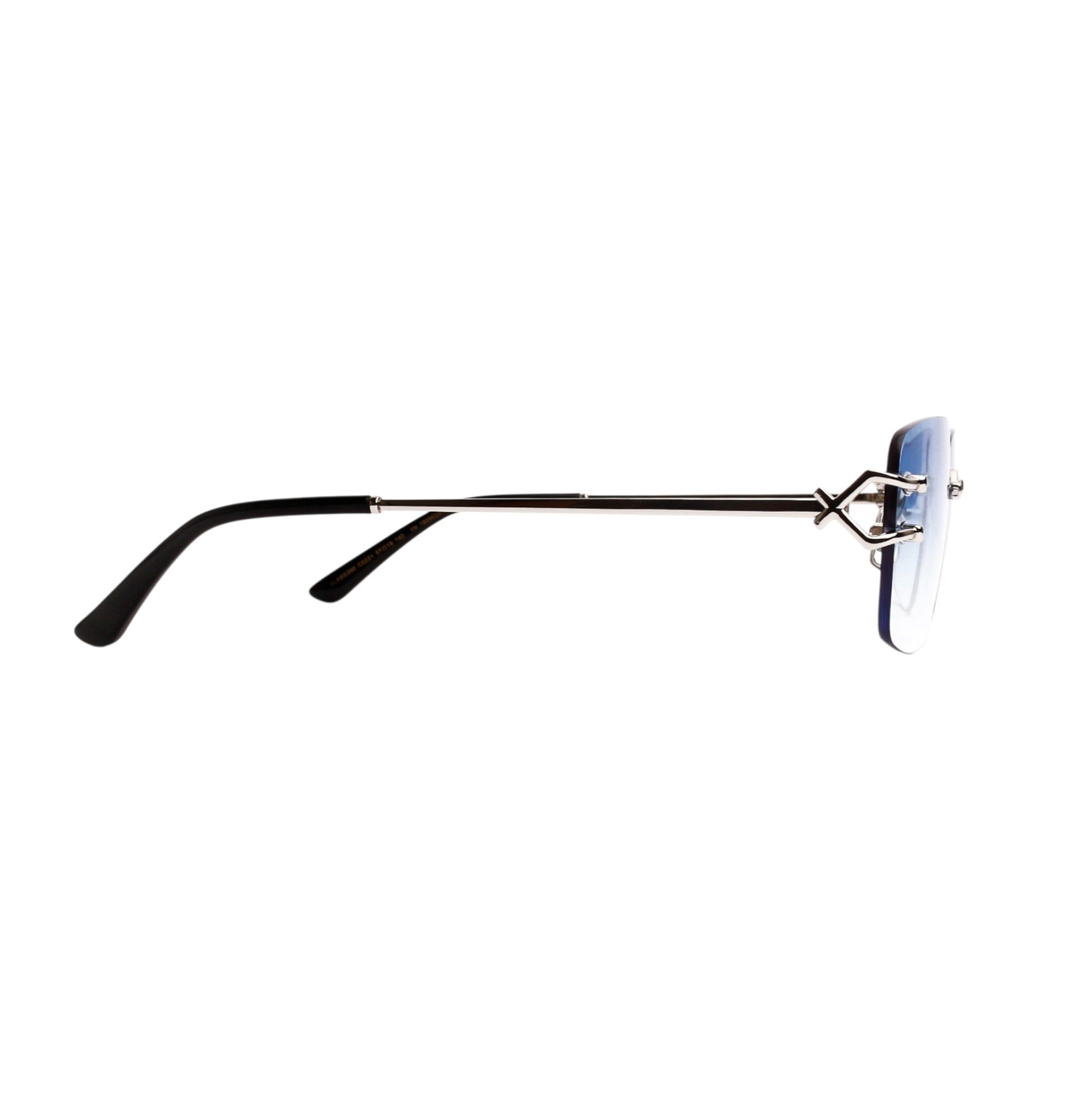 XLAB Unisex XLAB Burano Sonnenbrillen Metall Silber Hellblau Quadratisch Normal Schattiert