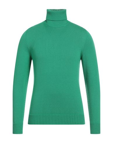 Man Turtleneck Emerald green Size 42 Merino Wool
