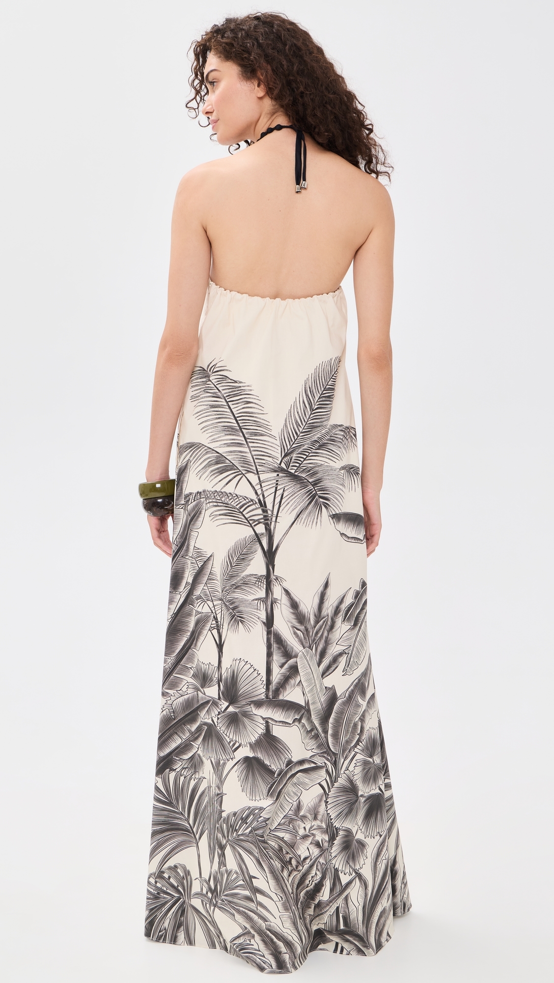 Kalahari Embellished Maxi Dress Maxi Ecru/Black Jungle