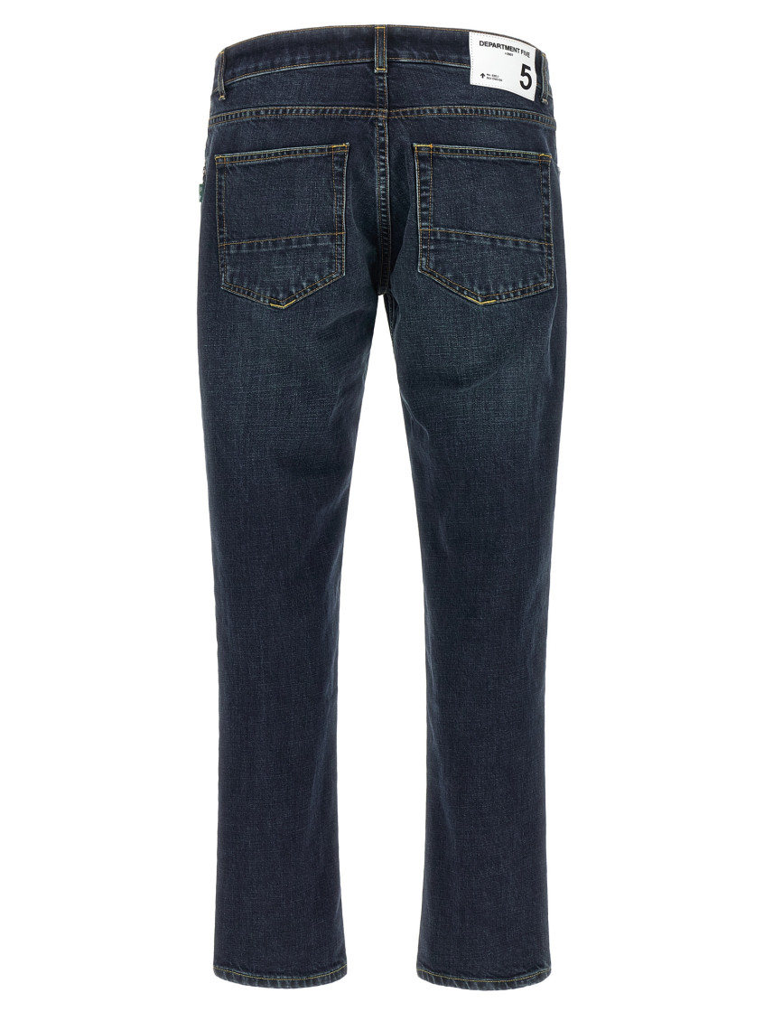 Blue Straight Mid Rise Jeans