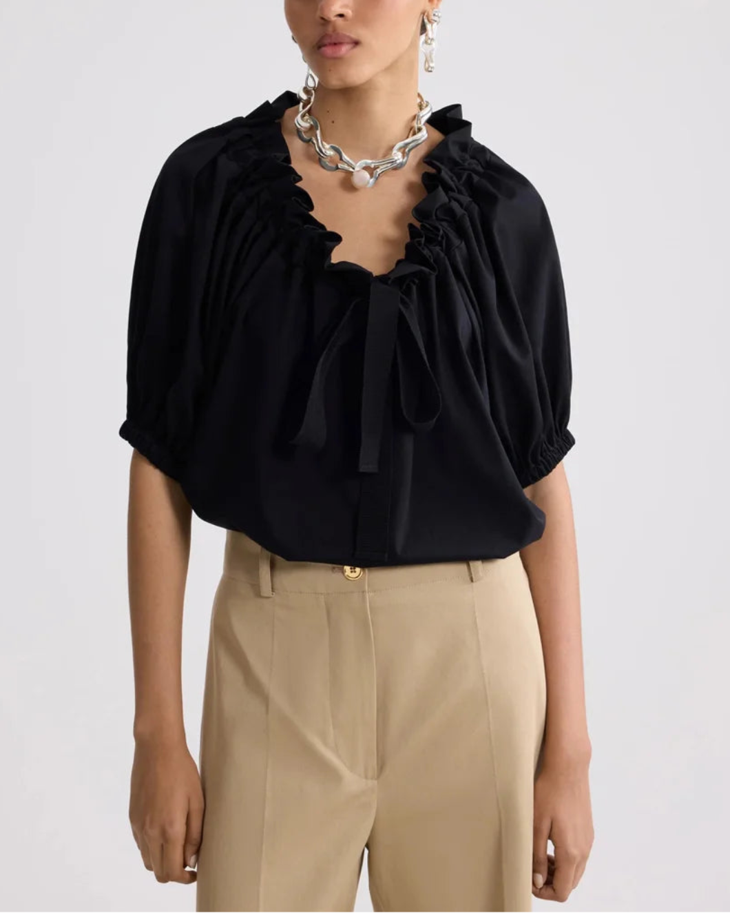 Drawstring T-Shirt in Organic Cotton