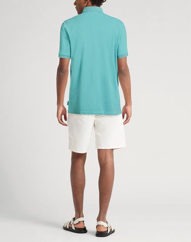 Man Polo shirt Turquoise Size XXL Cotton, Elastane, Polyester