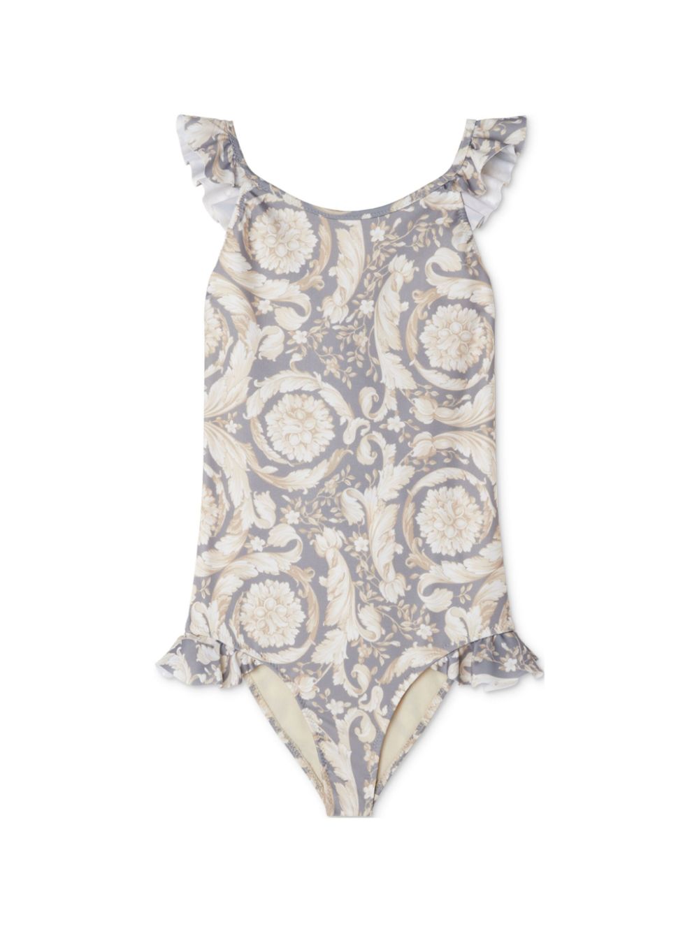 Barocco-print swimsuit - Grey