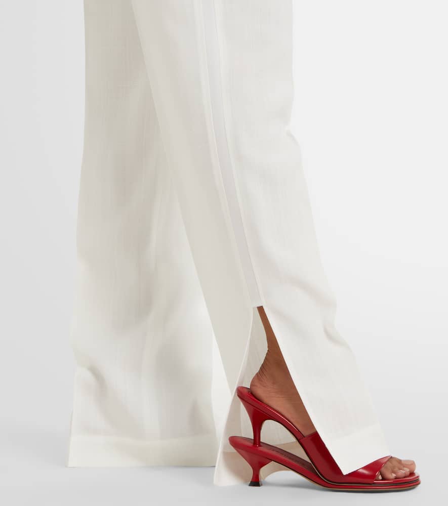 Tibau high-rise canvas slim pants