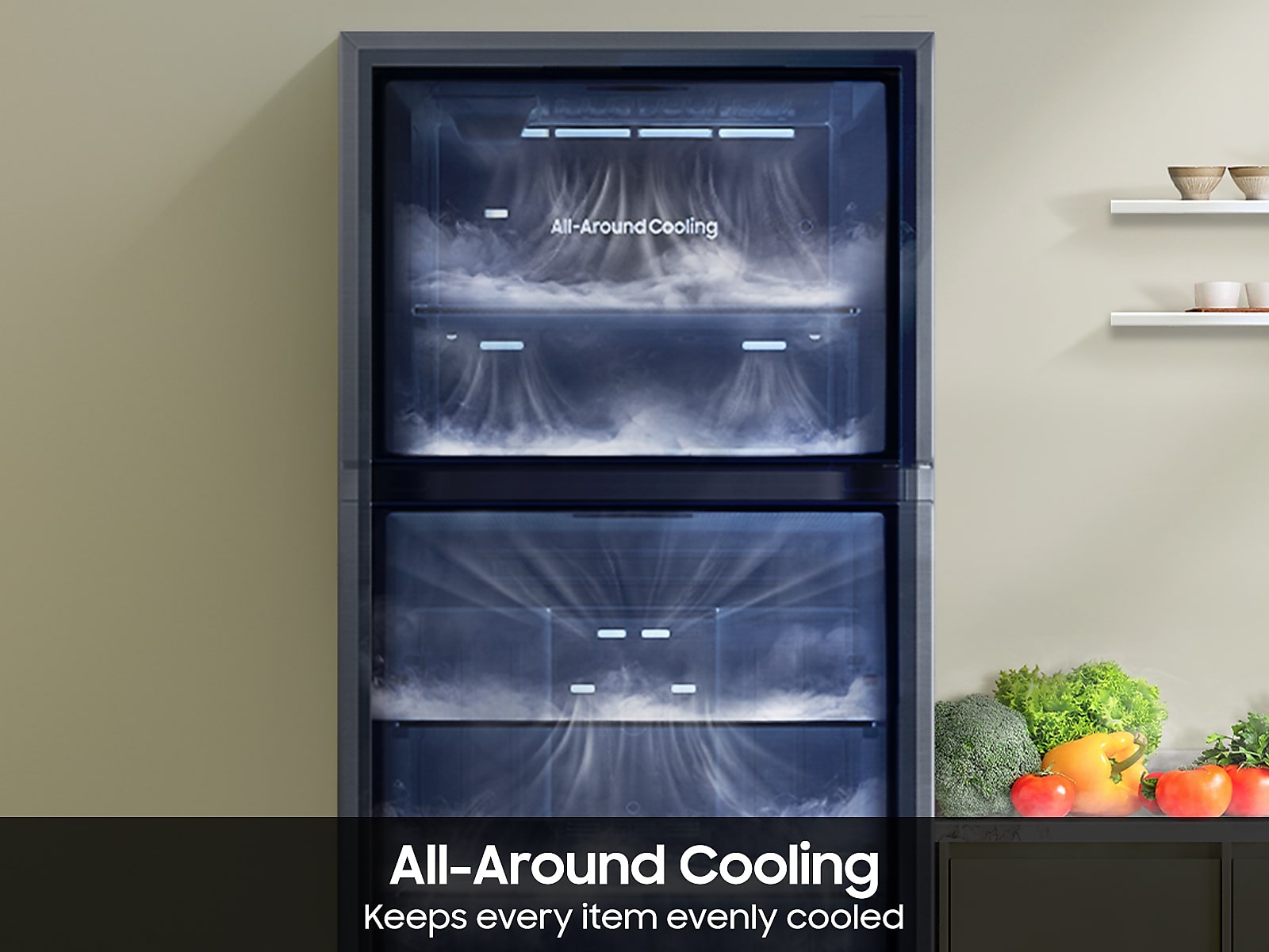 18 cu. ft. Top Freezer Refrigerator with All-Around Cooling in Stainless Steel(RT70F18LRSRAA)