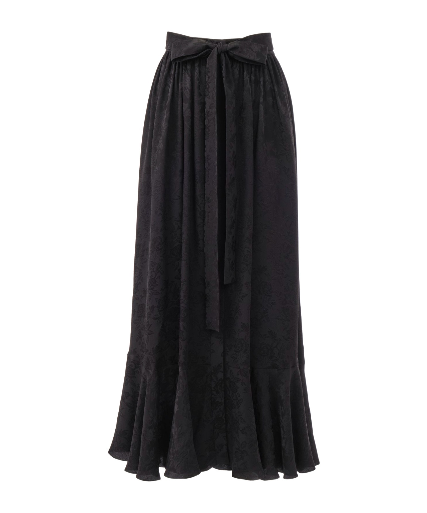 Chloé Rose Jacquard Gathered Midi Skirt