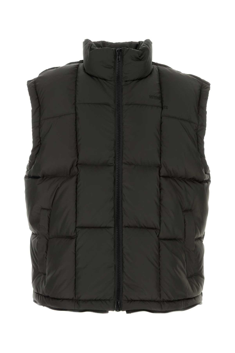 Dark Brown Polyester Down Jacket
