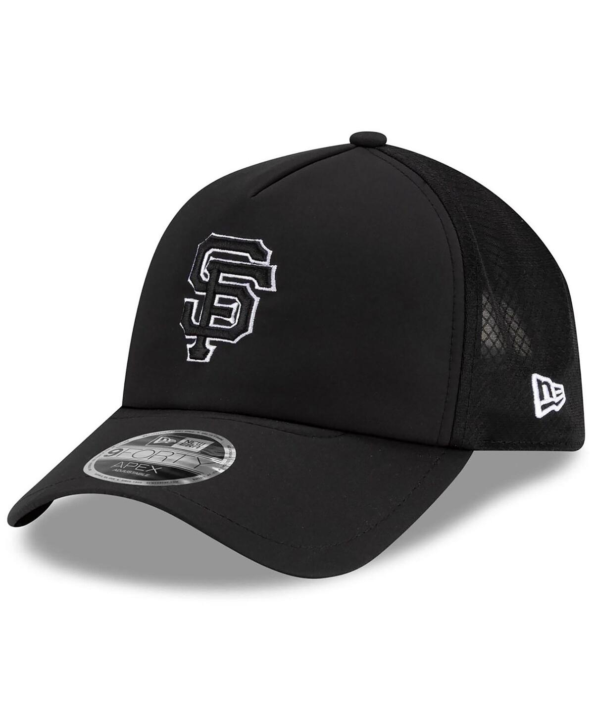 Men's Black San Francisco Giants 2026 Batting Practice Apex 9FORTY Adjustable Trucker Hat - Black