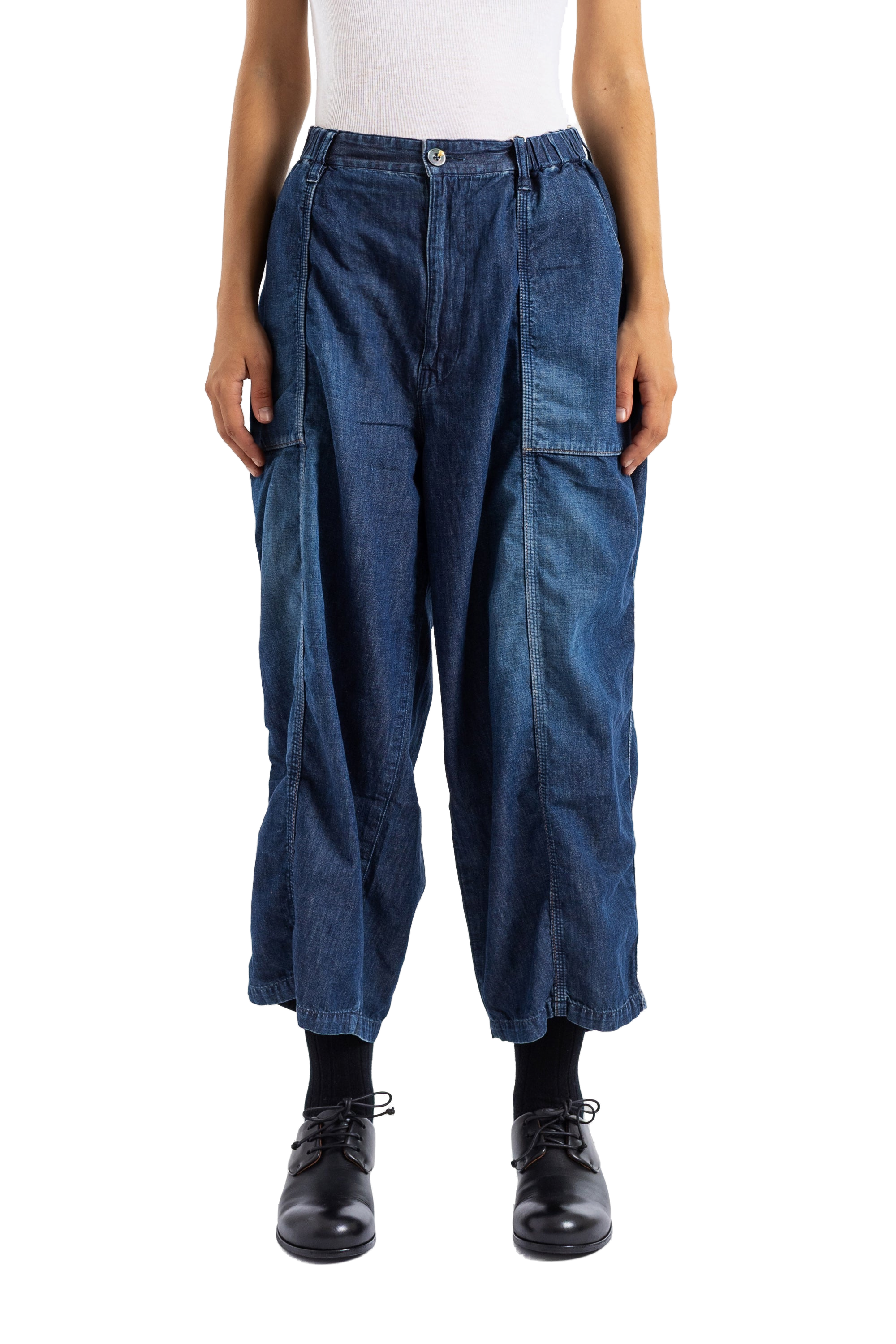 8oz Denim Utility Cargo Pants — Blue