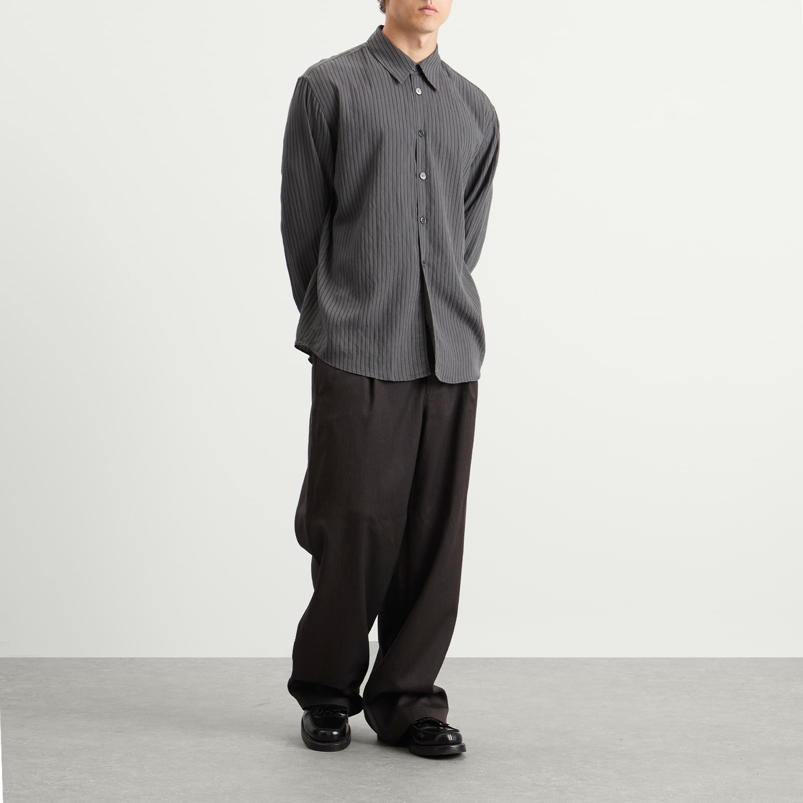 Men's Leisure Wool Trouser Havana Brown Chain Wool