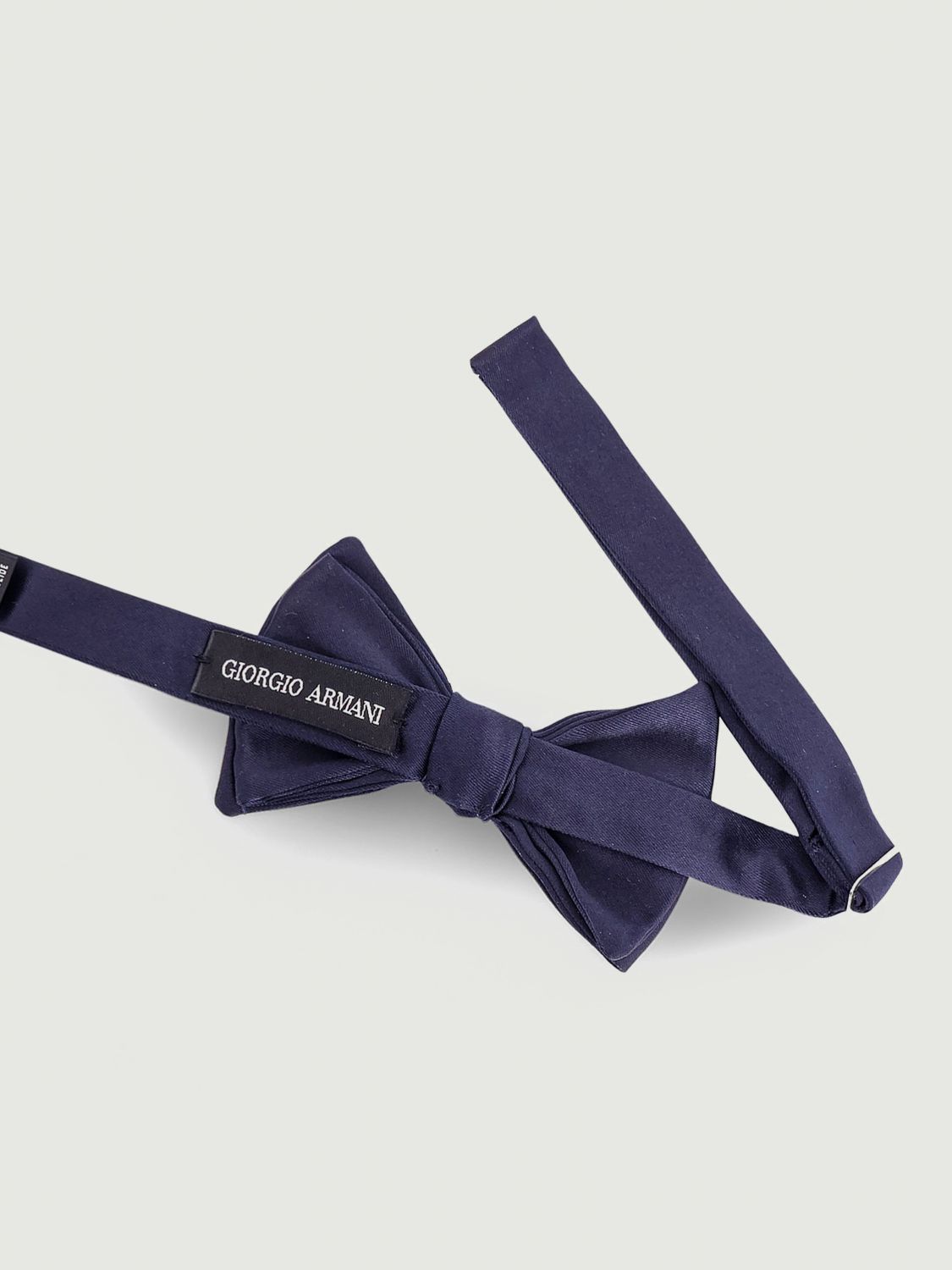 Faille silk bow tie - Blue