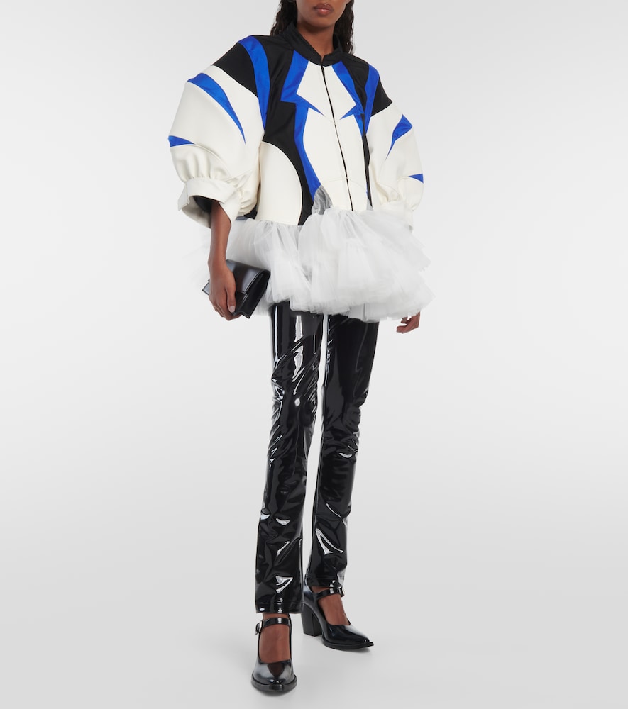 Vinyl slim pants