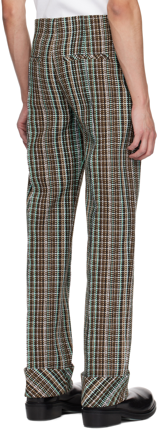Bottega Veneta Brown Check Trousers