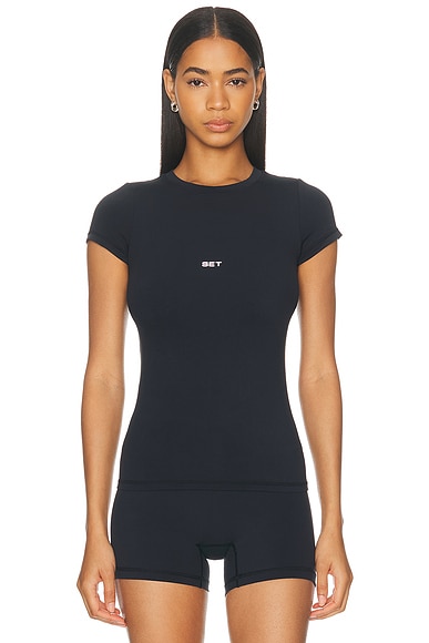 SET Active Airluxe Breathe Tee in Onyx - Black. L also in M, S, XL