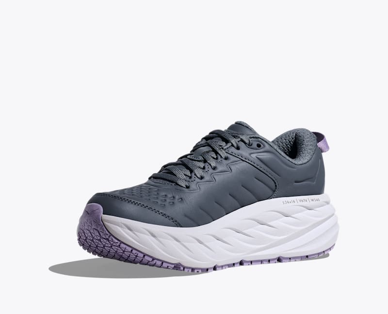 HOKA Women's Bondi SR Shoes in Faded Navy/Berry Patch
