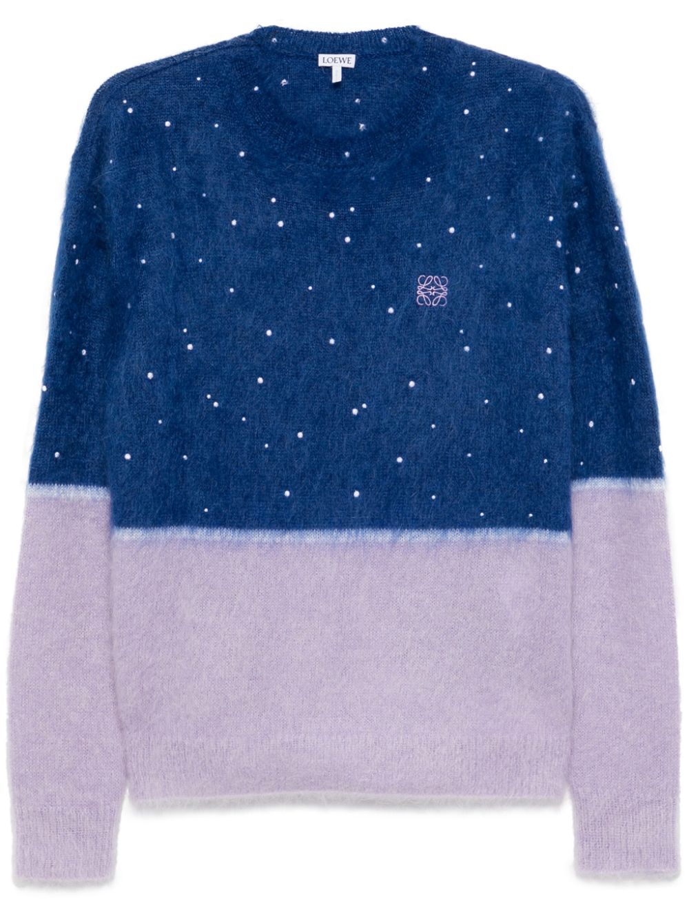 Brushed-effect sweater - Blue