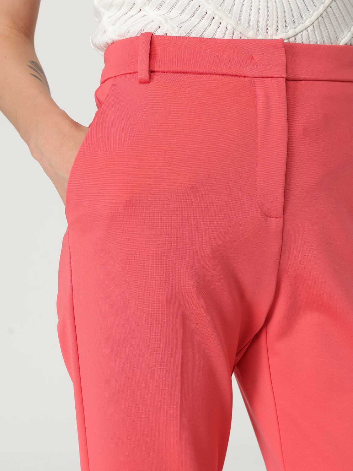 Inset-pockets tailored trousers - Neutrals