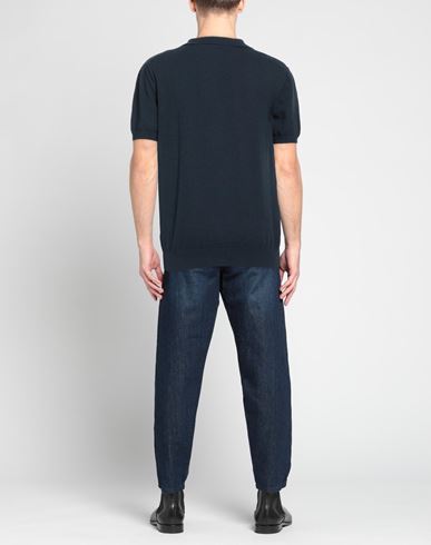 Man Polo shirt Midnight blue Size 42 Cotton, Polyamide