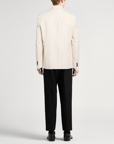 Man Blazer Cream Size 38 Virgin Wool