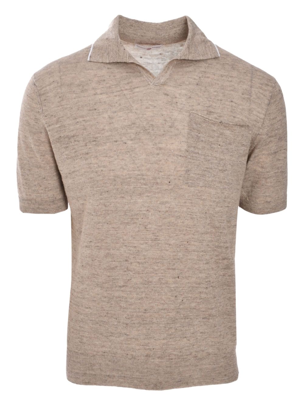 Luciano Barbera fine-knit polo shirt - Neutrals