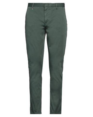 Man Pants Military green Size 36 Cotton, Elastane