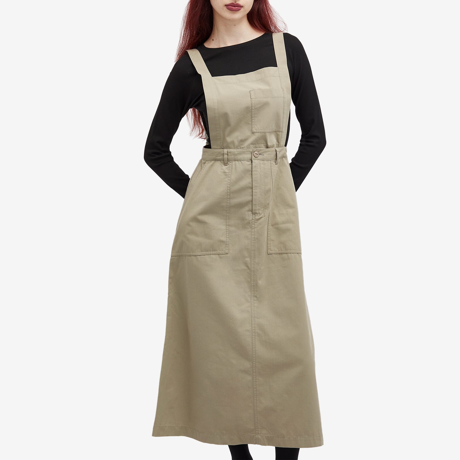Women's Takibi Ripstop Midi Skirt in Lightgrey