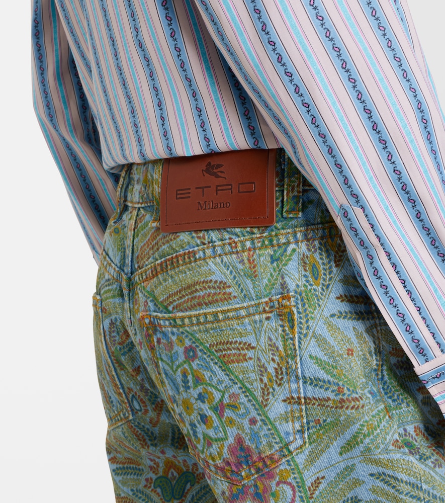 Paisley flared jeans