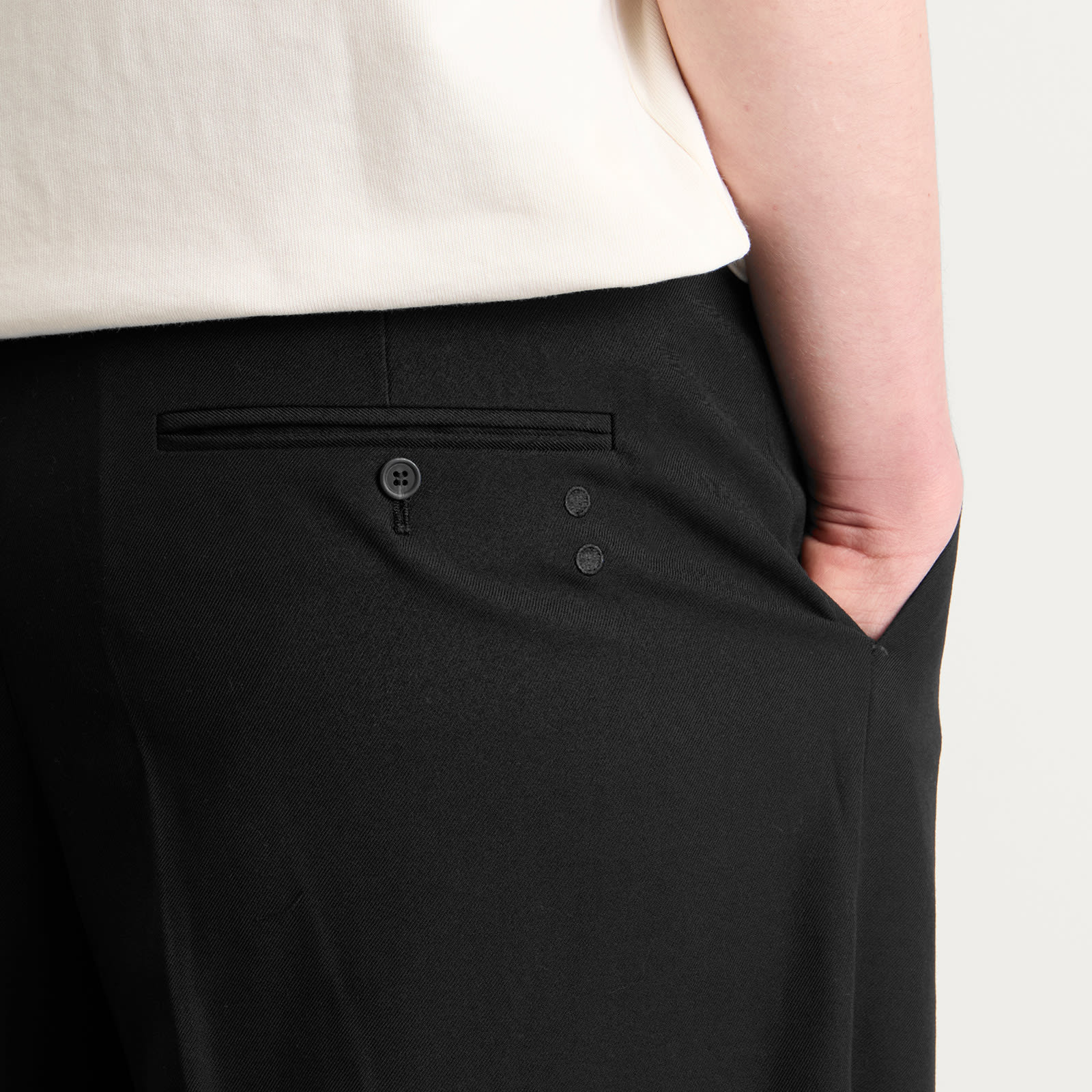 Men's Tailored Wide Leg Trouser Black