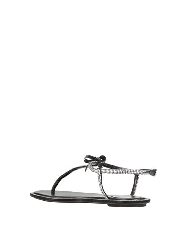 Woman Thong sandal Black Size 5 Textile fibers