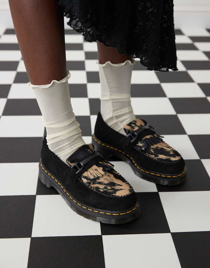 Adrian snaffle suede loafers in black