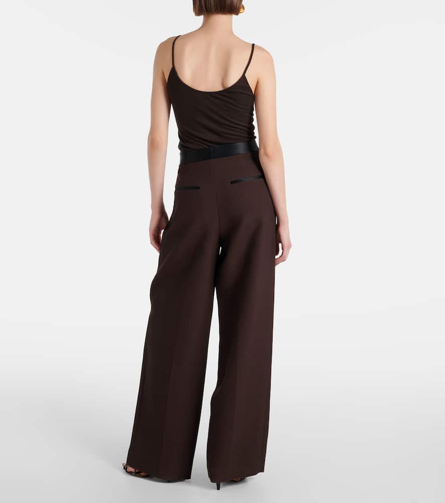 Marine wide-leg pants