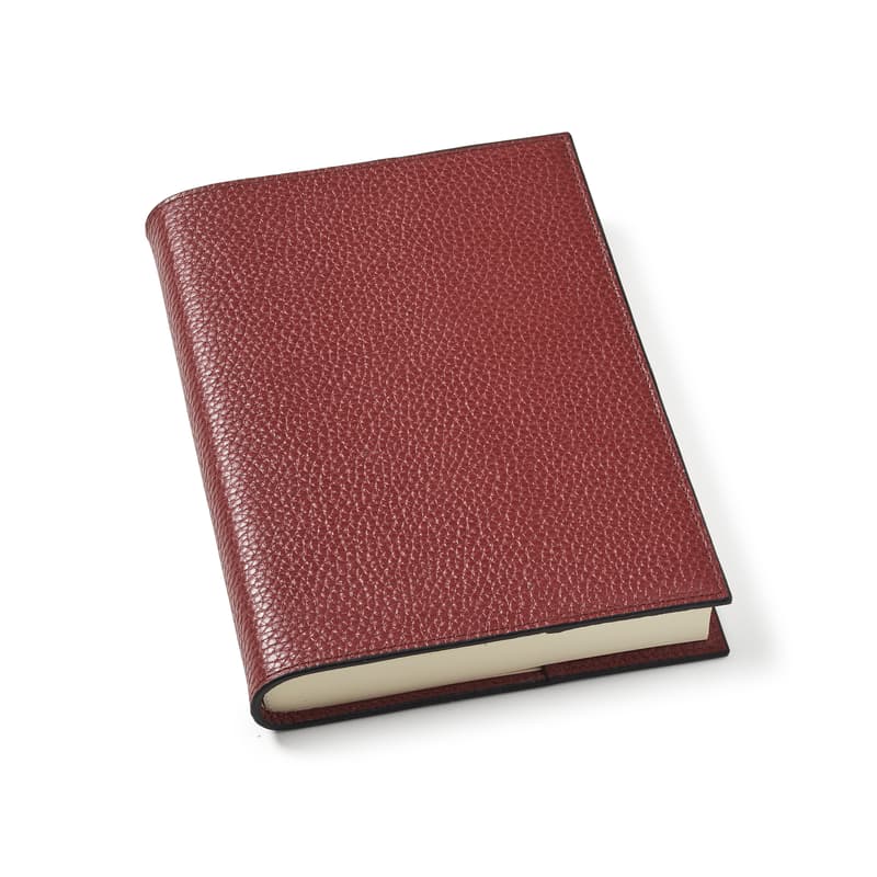 A5 Refillable Luxury Journal in Merlot Pebble