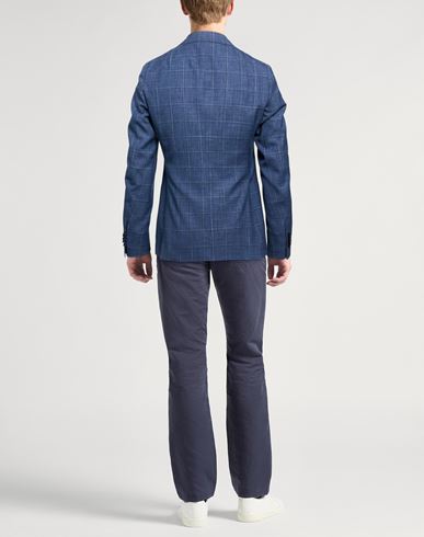 Man Blazer Blue Size 34 Wool, Silk, Linen