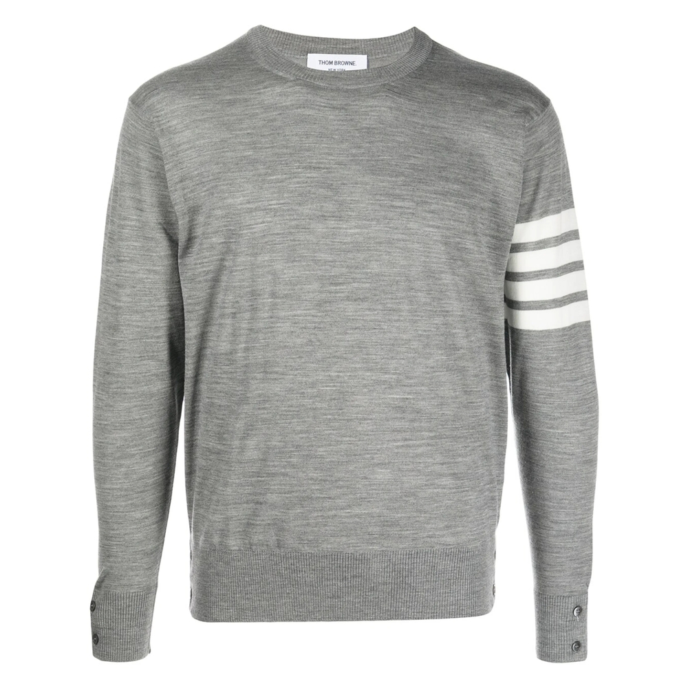 Classic Crew Neck 4bar Merino Wool Pullover