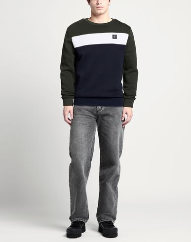 Man Sweatshirt Military green Size L Cotton, Polyester