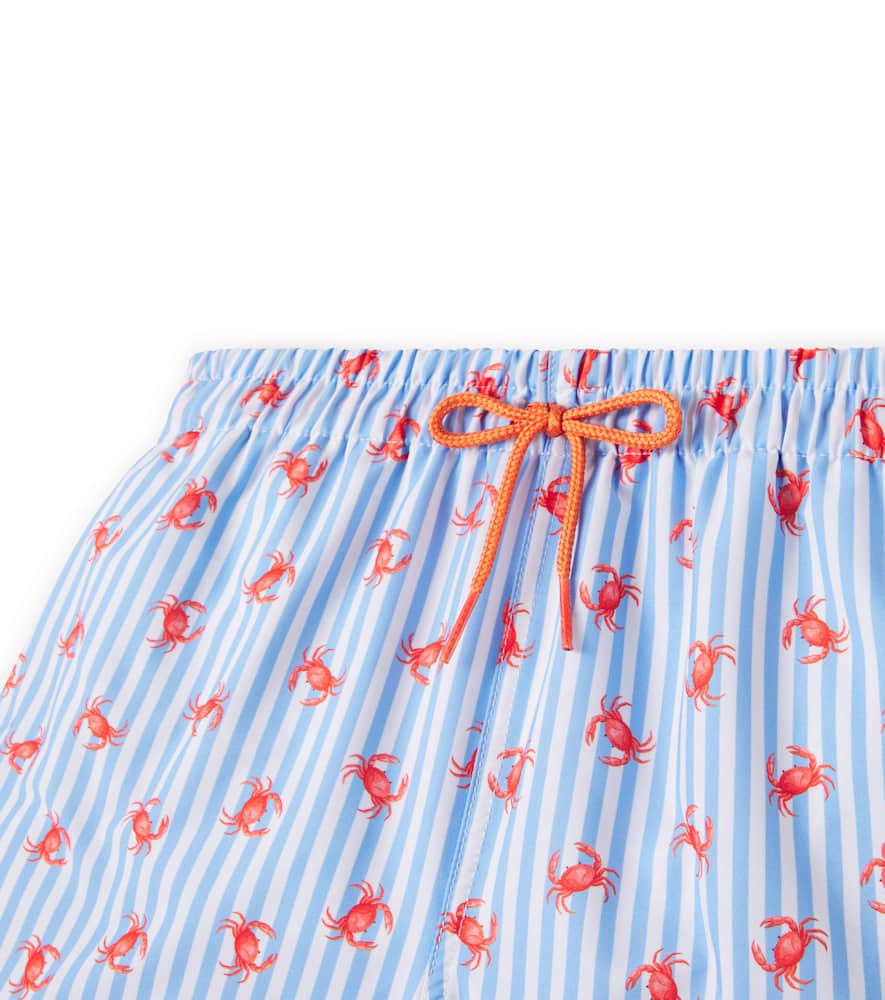 Bravo printed striped swim trunks