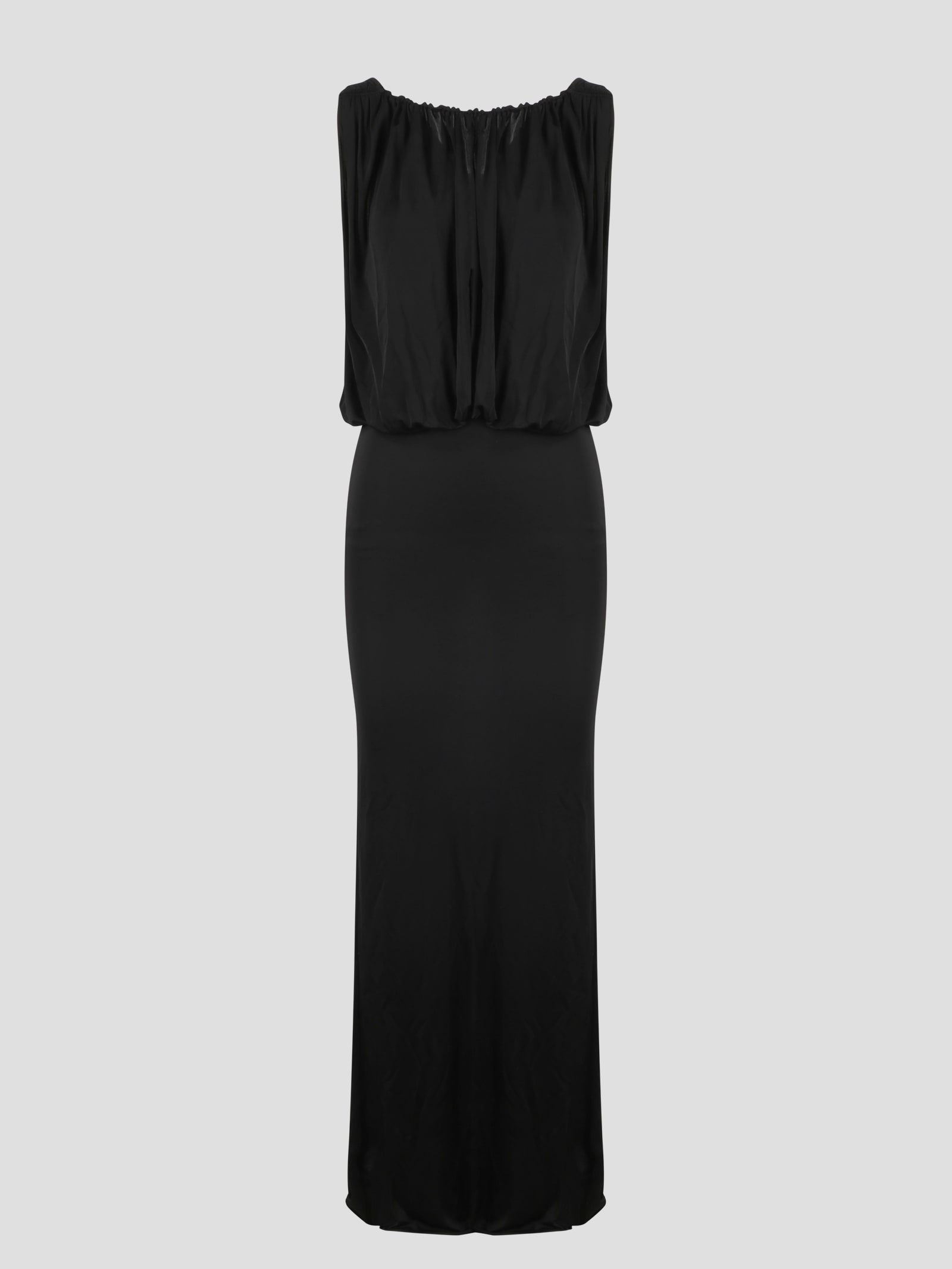 Scoop-back Sleeveless Slim Dress