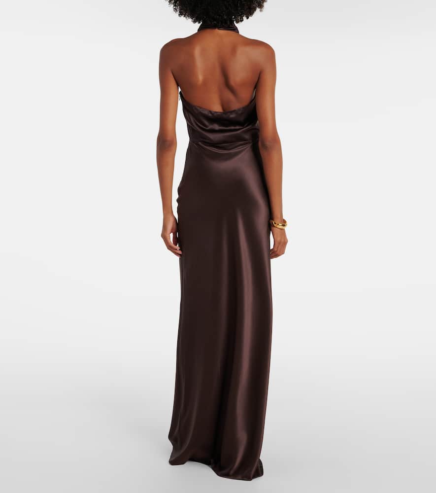 Veronica Beard Alberta silk-blend satin maxi dress