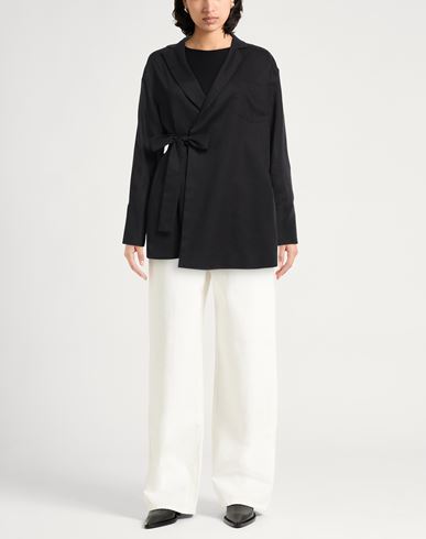 Fabiana Filippi Woman Jacket Black Size 12 Linen