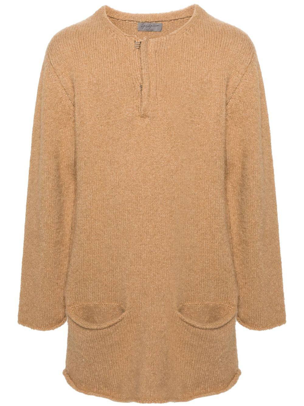 2000s wool-blend maxi jumper - Neutrals