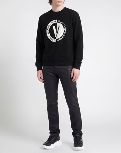 Man Sweatshirt Black Size L Cotton