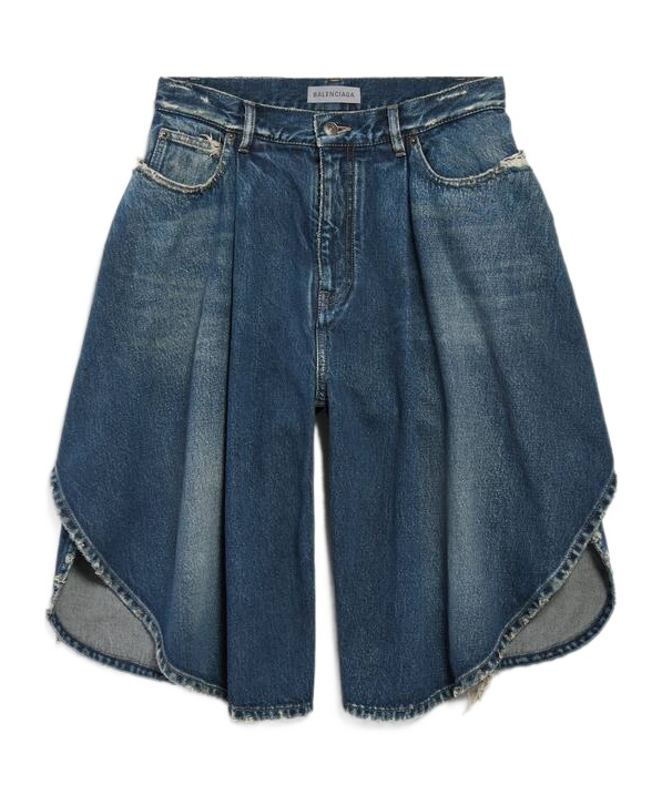 Distressed Tulip Bermuda Shorts