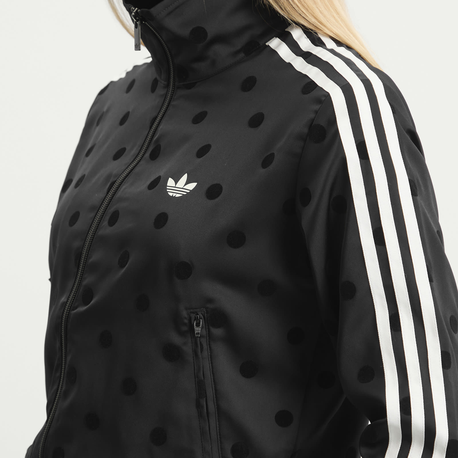 Women's Polka Dot Firebird Tracktop in Black