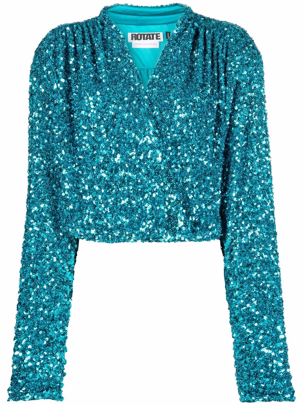 Aurelia sequin-embellished blouse - Blue