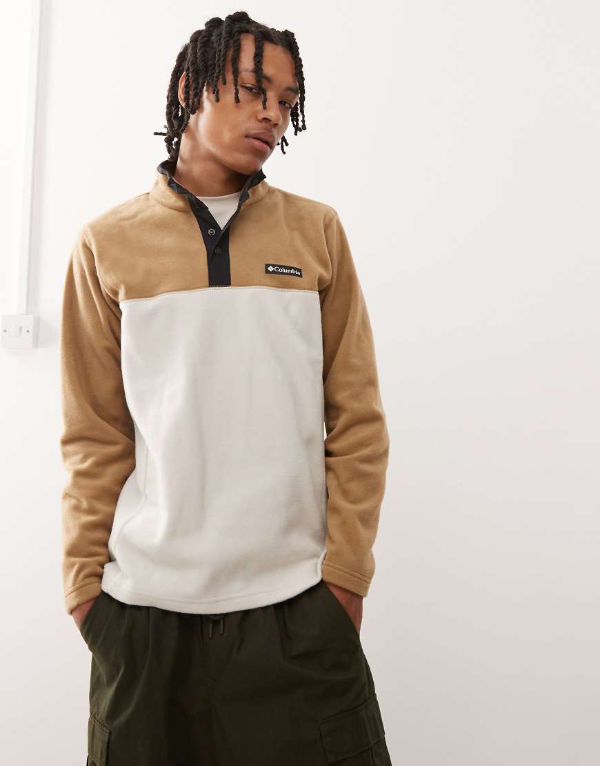 Steens Mountain Half Snap II fleece in beige and tan-Neutral