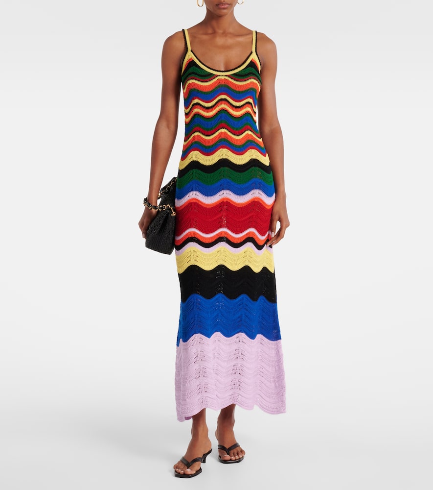 Chevron crochet cotton maxi dress