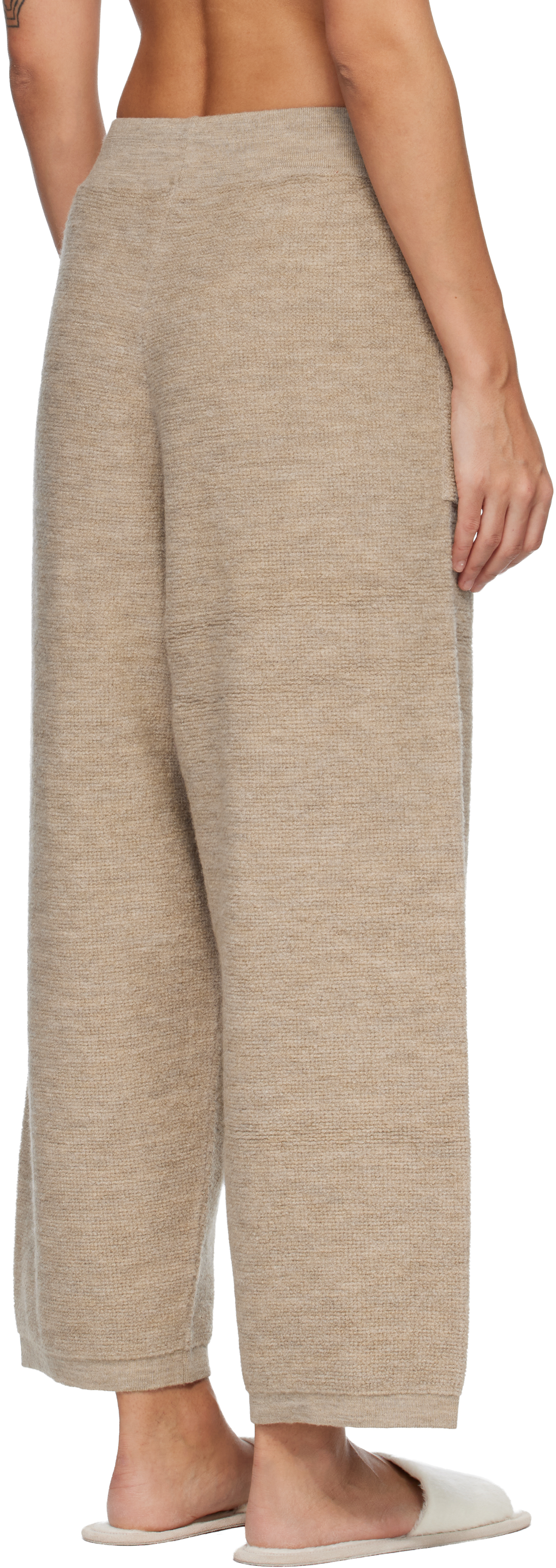 Beige Fine Terry Trousers